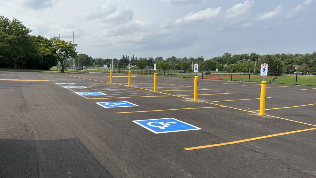 Well laid out accessible stall parking signage